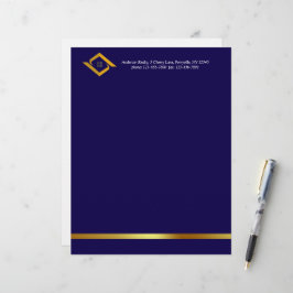 Real Estate Navy Blue House Logo Modern Realtor Briefbogen