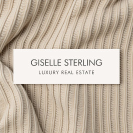 Real Estate Neutral Beige Luxury  Namensschild