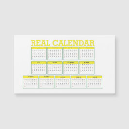 real fixed calendar magnetkarte