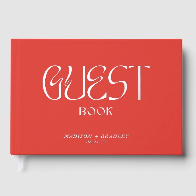 Real Foil Elegante Calligraphy Script Wedding Gästebuch (Vorderseite)