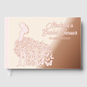 Real Foil Elegantes Brautparty Rosa Gästebuch