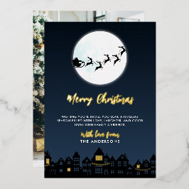 *REAL FOIL* Frohe Weihnachten Weihnachten Weihnach Folien Feiertagskarte