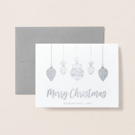 Real Foil Frohe Weihnachts Foto Grußkarte Folienkarte