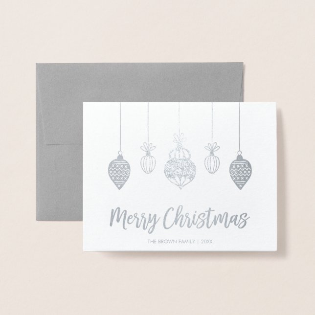 Real Foil Frohe Weihnachts Foto Grußkarte Folienkarte (Vorderseite mit Umschlag)