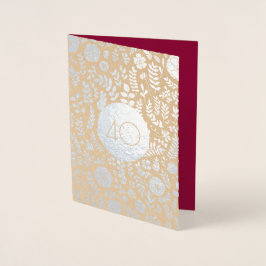 Real Foil Luxury Cards zum 40. Jubiläum Folienkarte