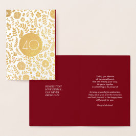 Real Foil Luxury Cards zum 40. Jubiläum Folienkarte