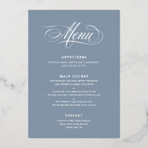Real Foil Mariage Menu Classic Script Calligraphie