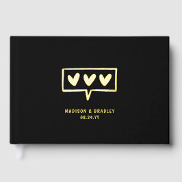 Real Foil Moderne Liebe hört Hochzeiten Gästebuch