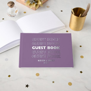 Real Foil Trendy Modern Typografy Wedding Gästebuch