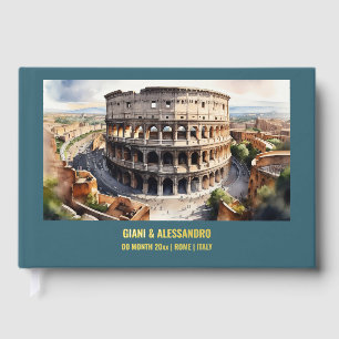 Real folie Colosseum Rom Aquarell Italien Hochzeit Gästebuch