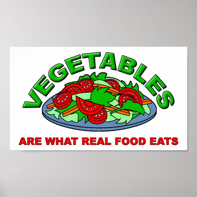 Real Food isst Funny Poster (Vorne)