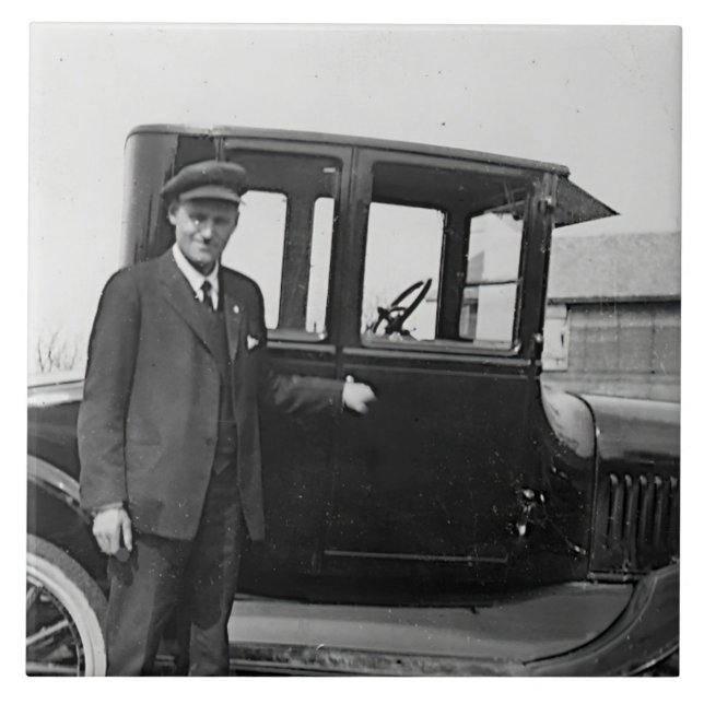 Real Foto Antiker Wagen Fliese (Vorderseite)