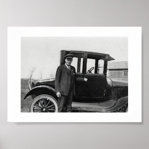 Real Foto Antiker Wagen Poster
