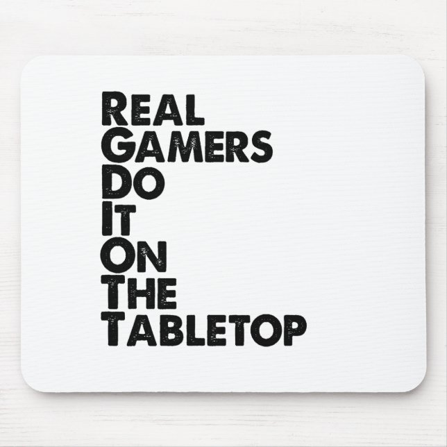Real Gamers Black Mousepad (Vorne)