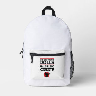Real Girls Do Karate Niedlich Martial Arts Bedruckter Rucksack