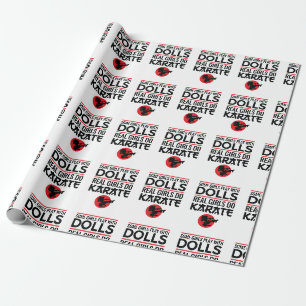 Real Girls Do Karate Niedlich Martial Arts Geschenkpapier