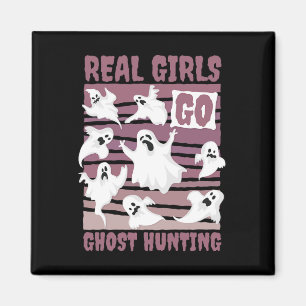 Real Girls Go Ghost Jagd Niedlich Ghost Halloween Magnet