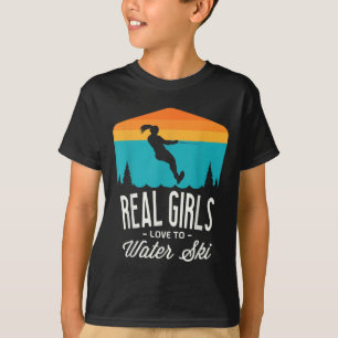 Real Girls Liebe zum Wasserski Skifahrer Funny Wa T-Shirt