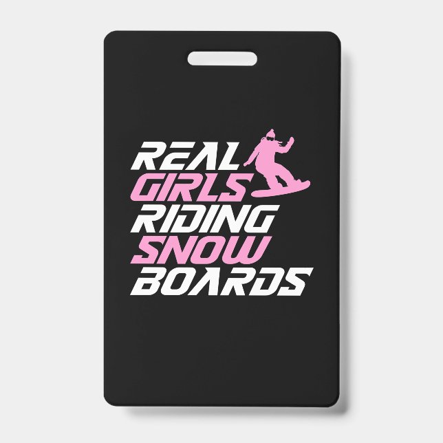 Real Girls Reiten Snowboards Ausweis (Vorderseite)