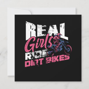 Real Girls Ride Dirt Bikes Motorrad Motocross Gi Einladung