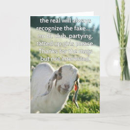Real Goat greeting card Karte