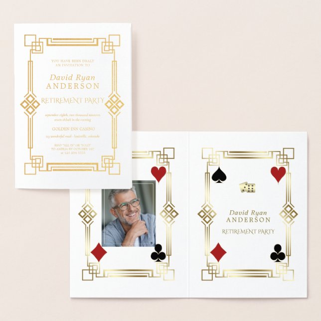 Real Gold Casino Vegas Poker Rente Party Folienkarte (Anzeige)