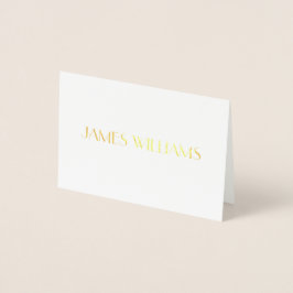 Real Gold Foil Art Deco Hochzeit Platzkarte Folienkarte
