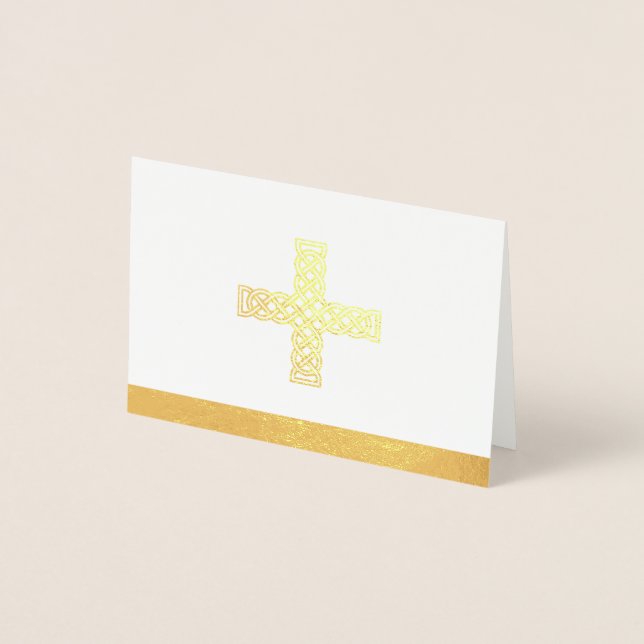 Real Gold Foil Cross Mitteilungskarten Folienkarte (Vorderseite)