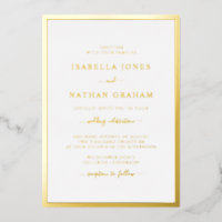 Real Gold Foil Einfaches Hochzeitsslima
