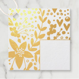 Real Gold Foil Festivals Blume Geschenkanhänger