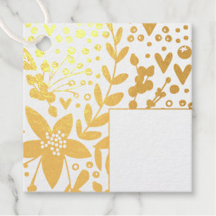 Real Gold Foil Festivals Blume Geschenkanhänger
