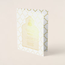 REAL Gold Foil Islamic Wedding Einladung NIKAH