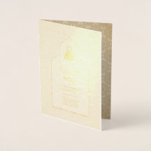 REAL Gold Foil Islamic Wedding Einladung NIKAH