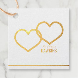 Real Gold Foil Linked Hearts Geschenkanhänger