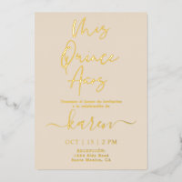 Real Gold Foil Quinceañera Einladung