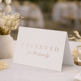  Real Gold Foil Reserved Seating Sign Folieneinladung