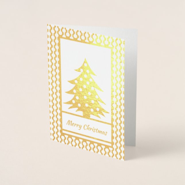 Real Gold Foil Weihnachten Folienkarte (Vorderseite)