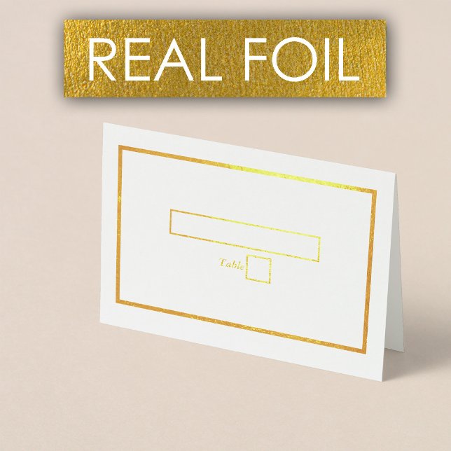 Real Gold Foil White Gold Hochzeit Platzkarte Folienkarte (Real Gold Foil White Gold Wedding Place Card)