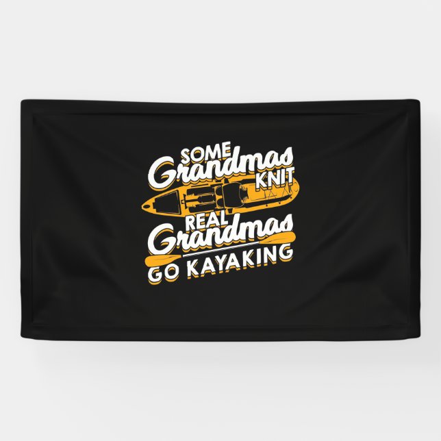 Real Grandmas Go Kayaking Banner (Horizontal)