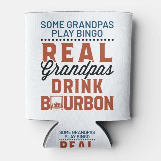 Real Grandpas Drink Bourbon Funny Whiskey Drinker Dosenkühler (Vorderseite)