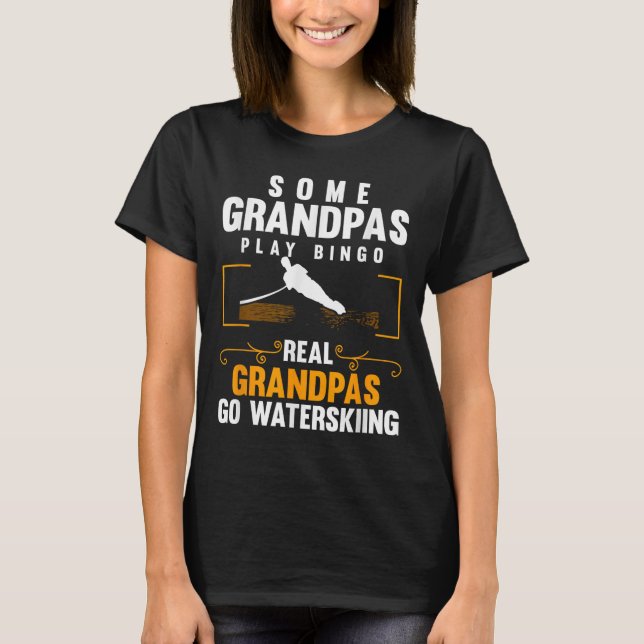 Real Grandpas Go Wasserski Rafting Rafting T-Shirt (Vorderseite)