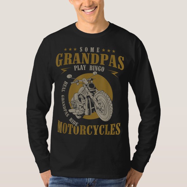 Real Grandpas Ride Motorräder Funny Opa Geschenk T-Shirt (Vorderseite)