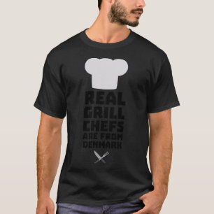 Real Grill Köche kommen aus Dänemark farbenfroh Ko T-Shirt