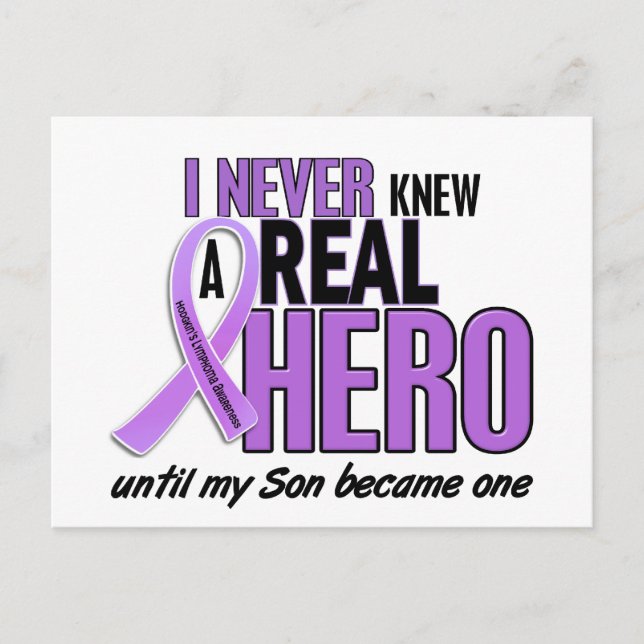 REAL HERO 2 Son HODGKIN-T - Shirt Postkarte (Vorderseite)