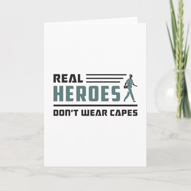 Real Heroes Paramedic Ambulance EMT EMS Funny Karte (Vorderseite)