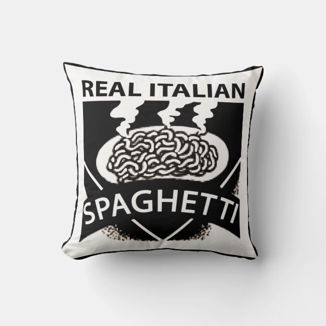 Real Italienisch Spaghetti Kissen (Vorderseite)