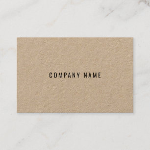 Real Kraft Paper Elegante Moderne Unternehmensvorl Visitenkarte
