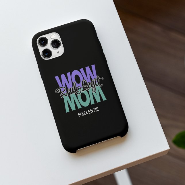 Real Legit Wow Mama Print (Lila & Aquamarin) Fall Case-Mate iPhone 14 Hülle (Von Creator hochgeladen)