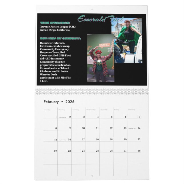 Real Life She-Heroes & Villains 2016-17 Calendrier (Feb 2026)