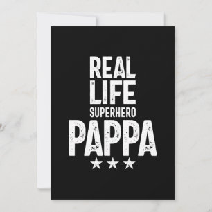 Real Life Superhero Pappa   Father Gift Dankeskarte